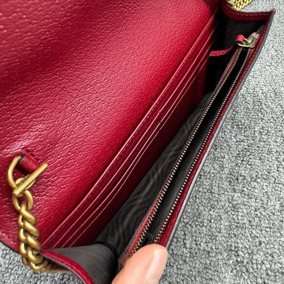 GUCCI Queen Margaret Brown&Red Canvas Shoulder Bag 685-071125 - Picture 13 of 13